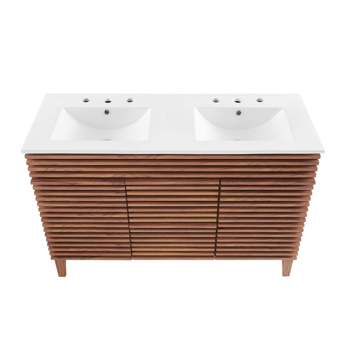 Modway furniture Render 48" Bathroom Vanity with White Basin Included - EEI-4439-WAL-WHI