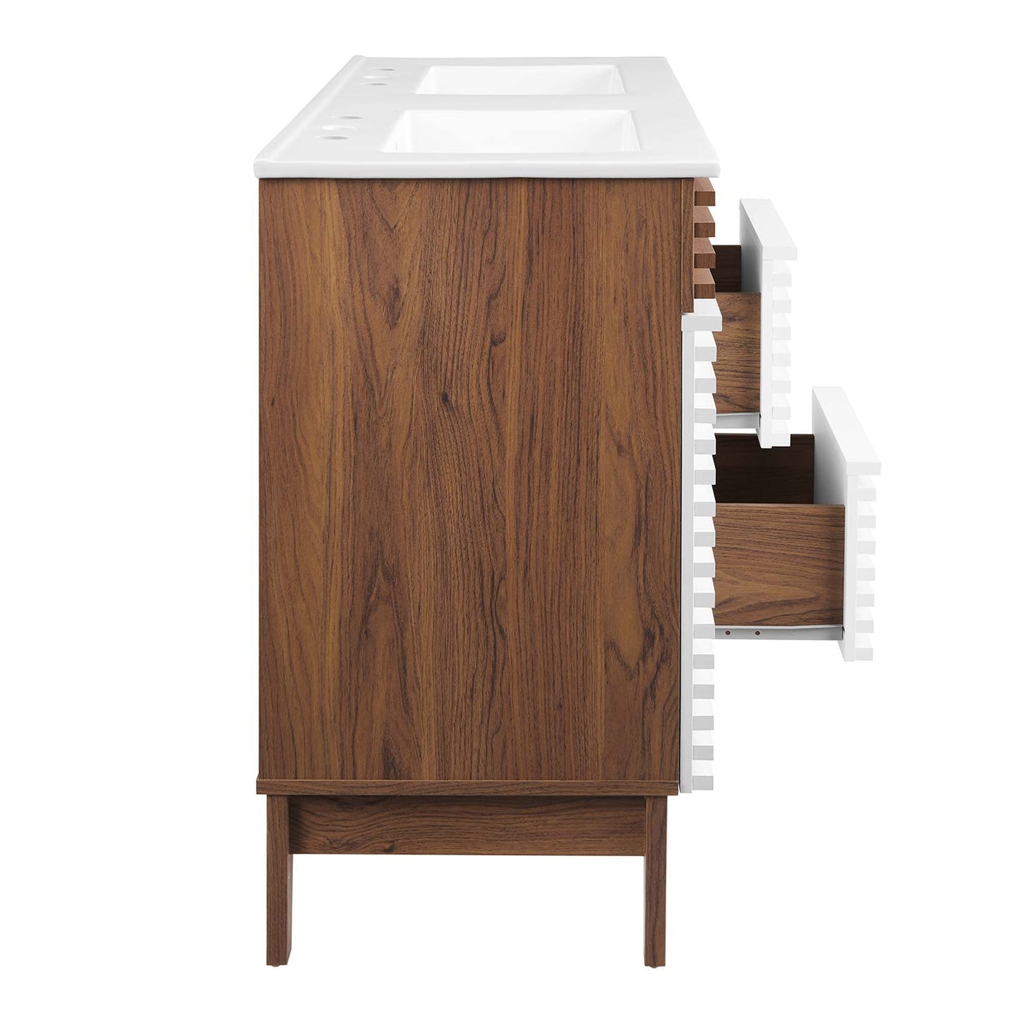 Modway furniture Render 48" Bathroom Vanity with White Basin Included - EEI-4439-WAL-WHI