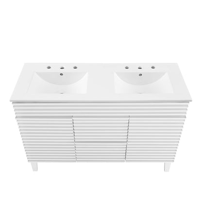Modway furniture Render 48" Bathroom Vanity with White Basin Included - EEI-4439-WAL-WHI