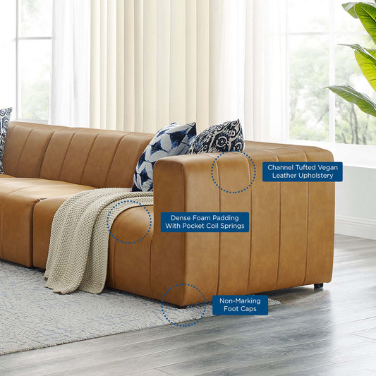 Modway Furniture Bartlett Vegan Leather 5-Piece Sectional Sofa by Modway – EEI-4532-TAN