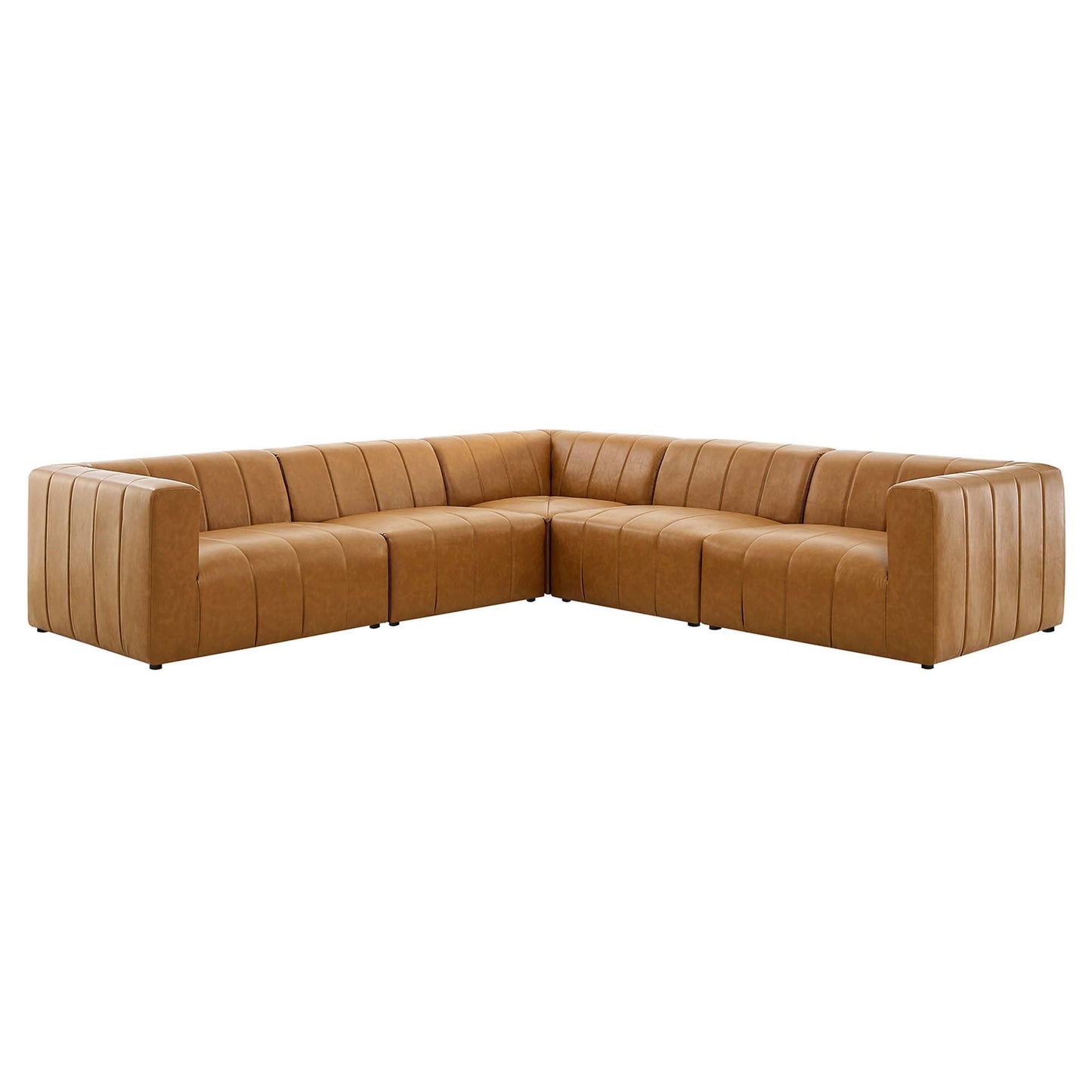 Modway Furniture Bartlett Vegan Leather 5-Piece Sectional Sofa by Modway – EEI-4532-TAN