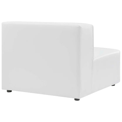 Modway furniture Mingle Vegan Leather Armless Chair - Stylish Modular Seating with Dense Foam Comfort & Support - EEI-4623-GRY