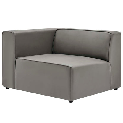 Modway furniture Mingle Vegan Leather 4-Piece Sectional Sofa - Stylish, Comfortable Seating for Modern Living Spaces - EEI-4793-GRY