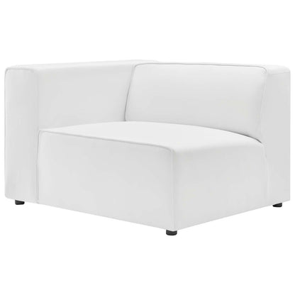Modway furniture Mingle Vegan Leather 4-Piece Sectional Sofa - Stylish, Comfortable Seating for Modern Living Spaces - EEI-4793-GRY