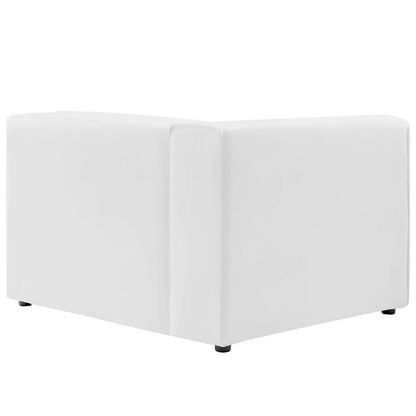 Modway furniture Mingle Vegan Leather 4-Piece Sectional Sofa - Stylish, Comfortable Seating for Modern Living Spaces - EEI-4793-GRY