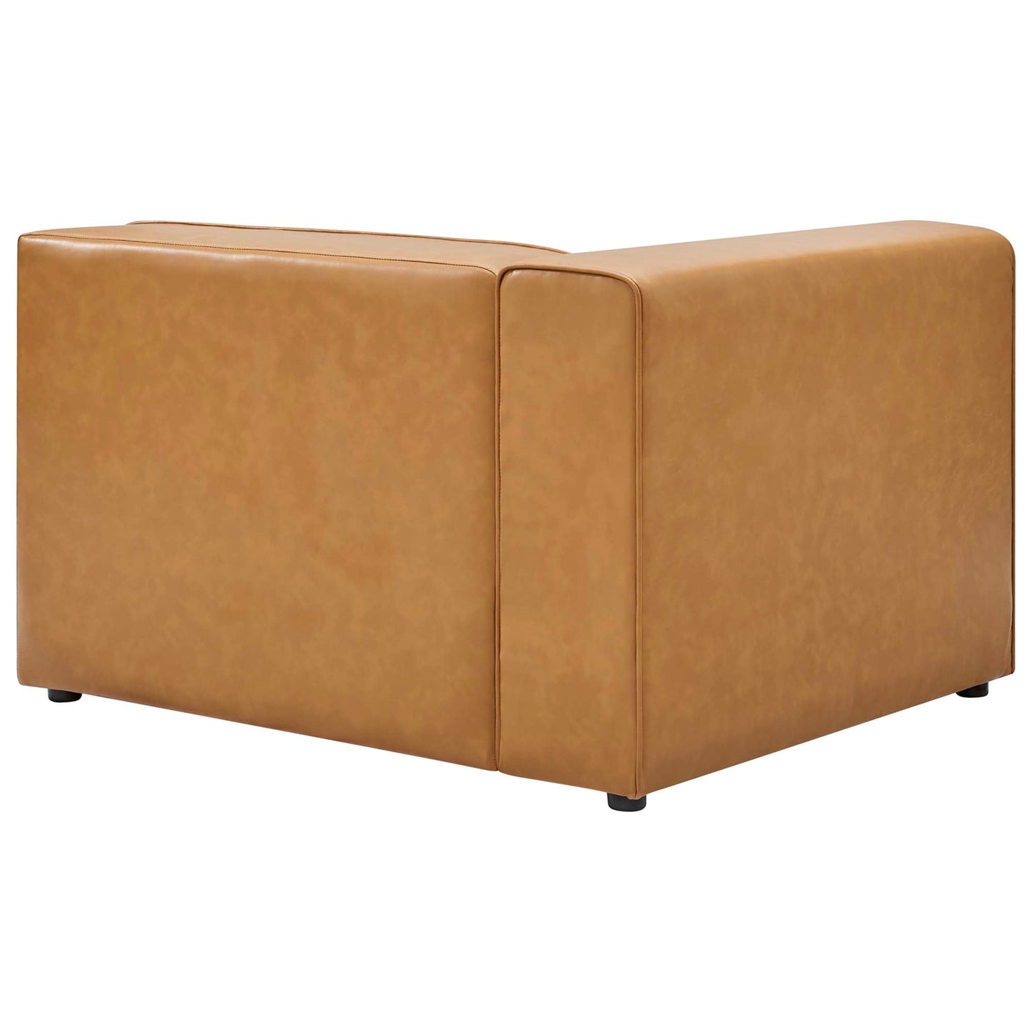 Modway Furniture Mingle Vegan Leather 4-Piece Sofa and 2 Ottomans Set by Modway - EEI-4794-TAN