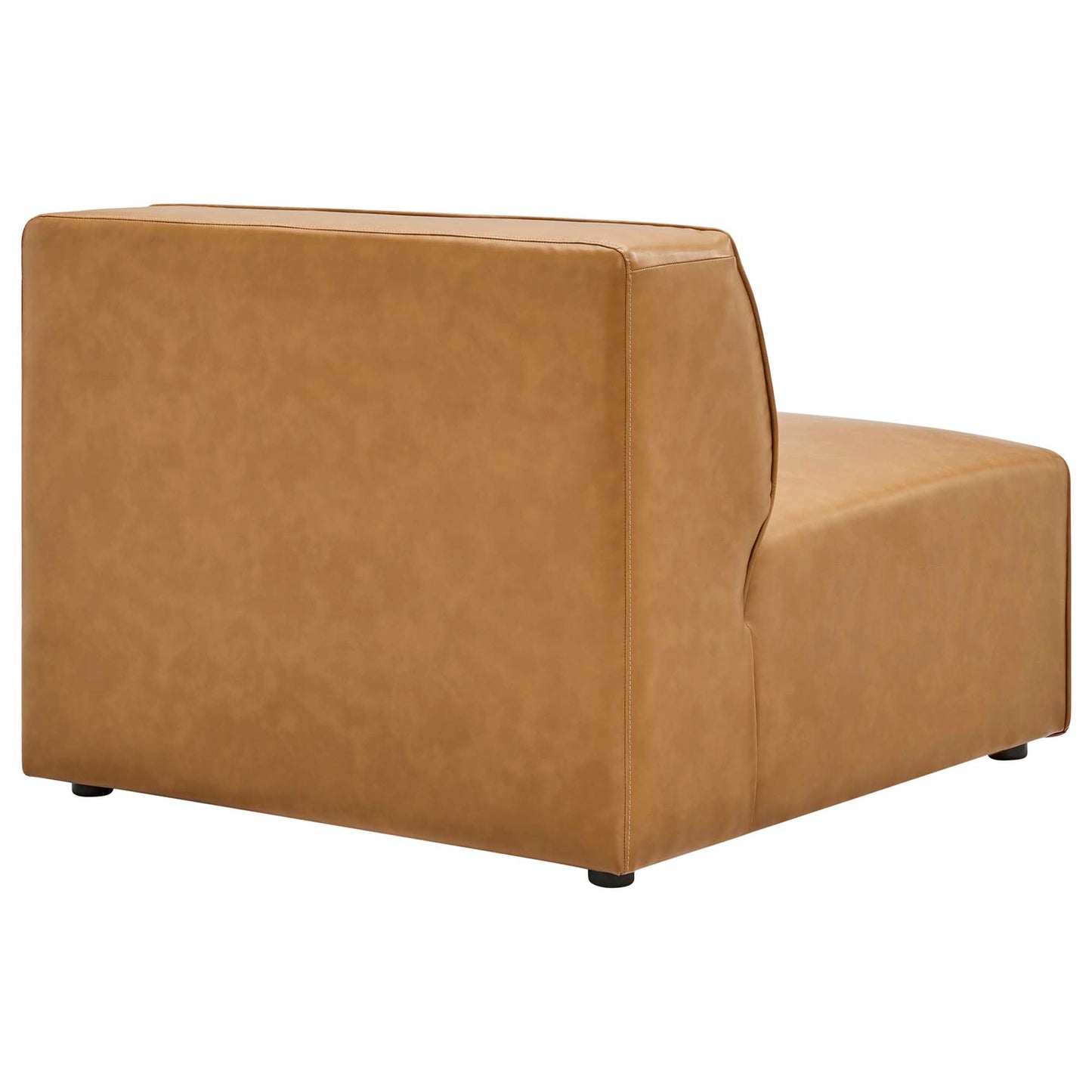 Modway Furniture Mingle Vegan Leather 4-Piece Sofa and 2 Ottomans Set by Modway - EEI-4794-TAN