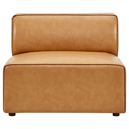 Modway furniture Mingle 7-Piece Vegan Leather Sectional Sofa – EEI-4798