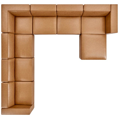Modway Furniture Mingle Vegan Leather 8-Piece Sectional Sofa Set by Modway - EEI-4799-TAN