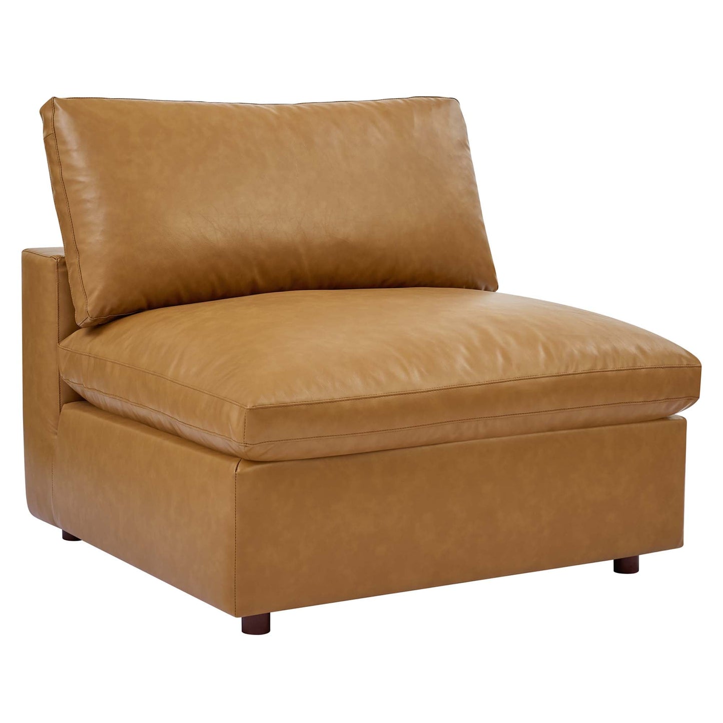 Modway Furniture Commix Down Filled Overstuffed Vegan Leather 5-Piece Sectional Sofa by Modway - EEI-4920-GRY