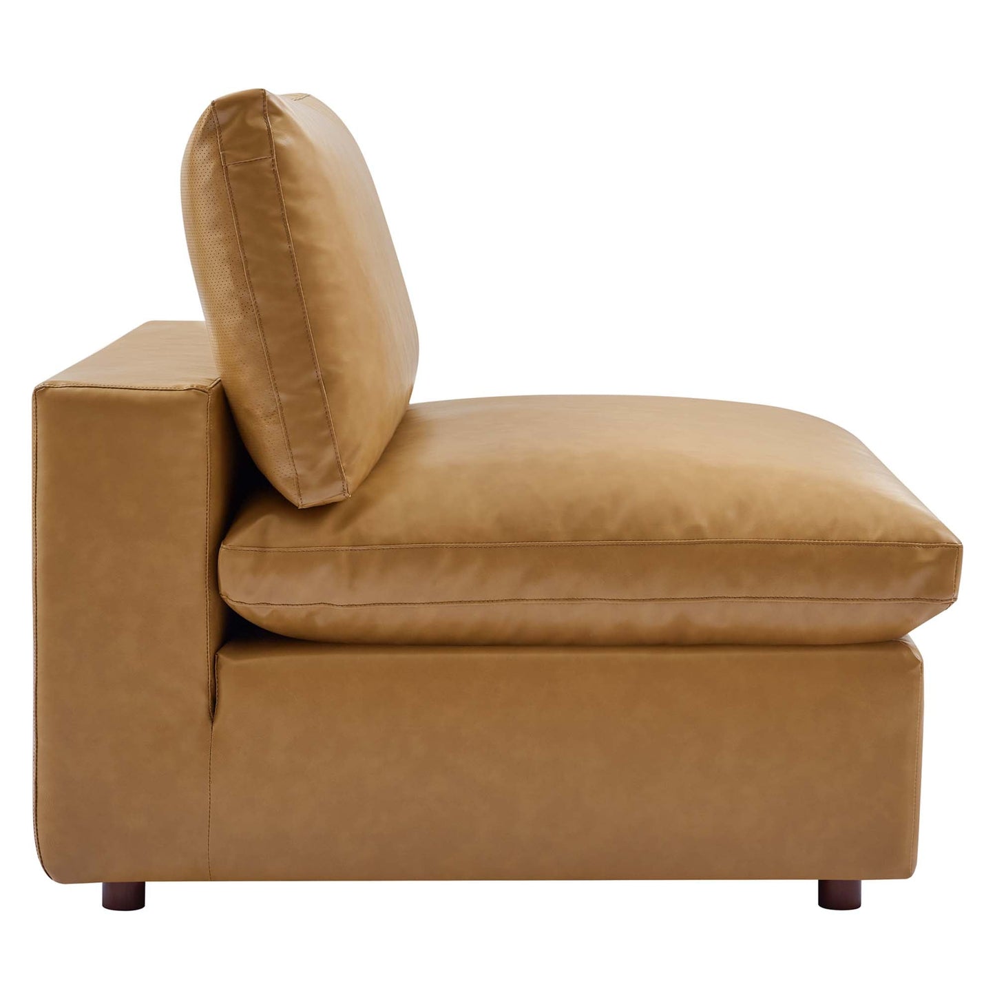 Modway Furniture Commix Down Filled Overstuffed Vegan Leather 5-Piece Sectional Sofa by Modway - EEI-4920-GRY