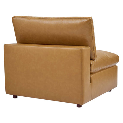 Modway Furniture Commix Down Filled Overstuffed Vegan Leather 5-Piece Sectional Sofa by Modway - EEI-4920-GRY