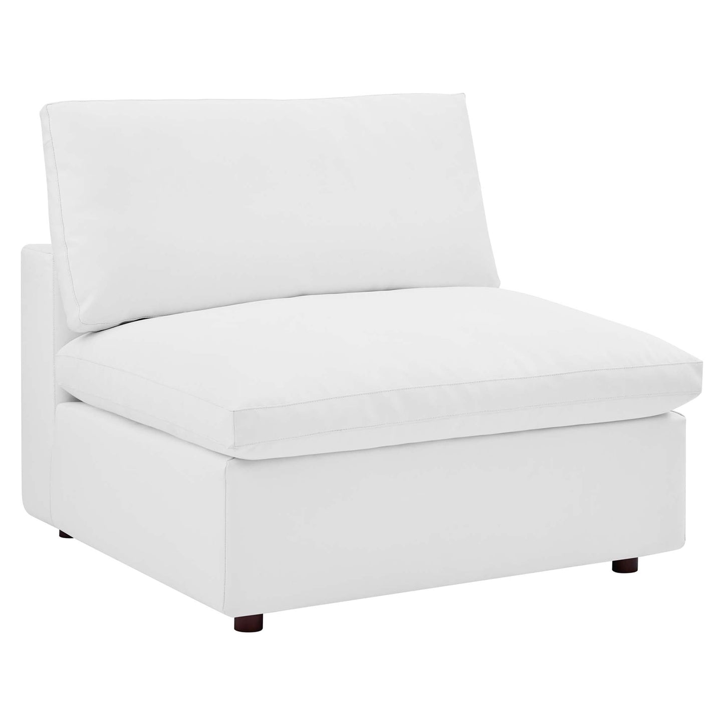 Modway Furniture Commix Down Filled Overstuffed Vegan Leather 5-Piece Sectional Sofa by Modway - EEI-4920-GRY
