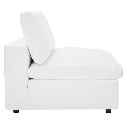 Modway Furniture Commix Down Filled Overstuffed Vegan Leather 5-Piece Sectional Sofa by Modway - EEI-4920-GRY