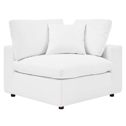 Modway Furniture Commix Down Filled Overstuffed Vegan Leather 5-Piece Sectional Sofa by Modway - EEI-4920-GRY