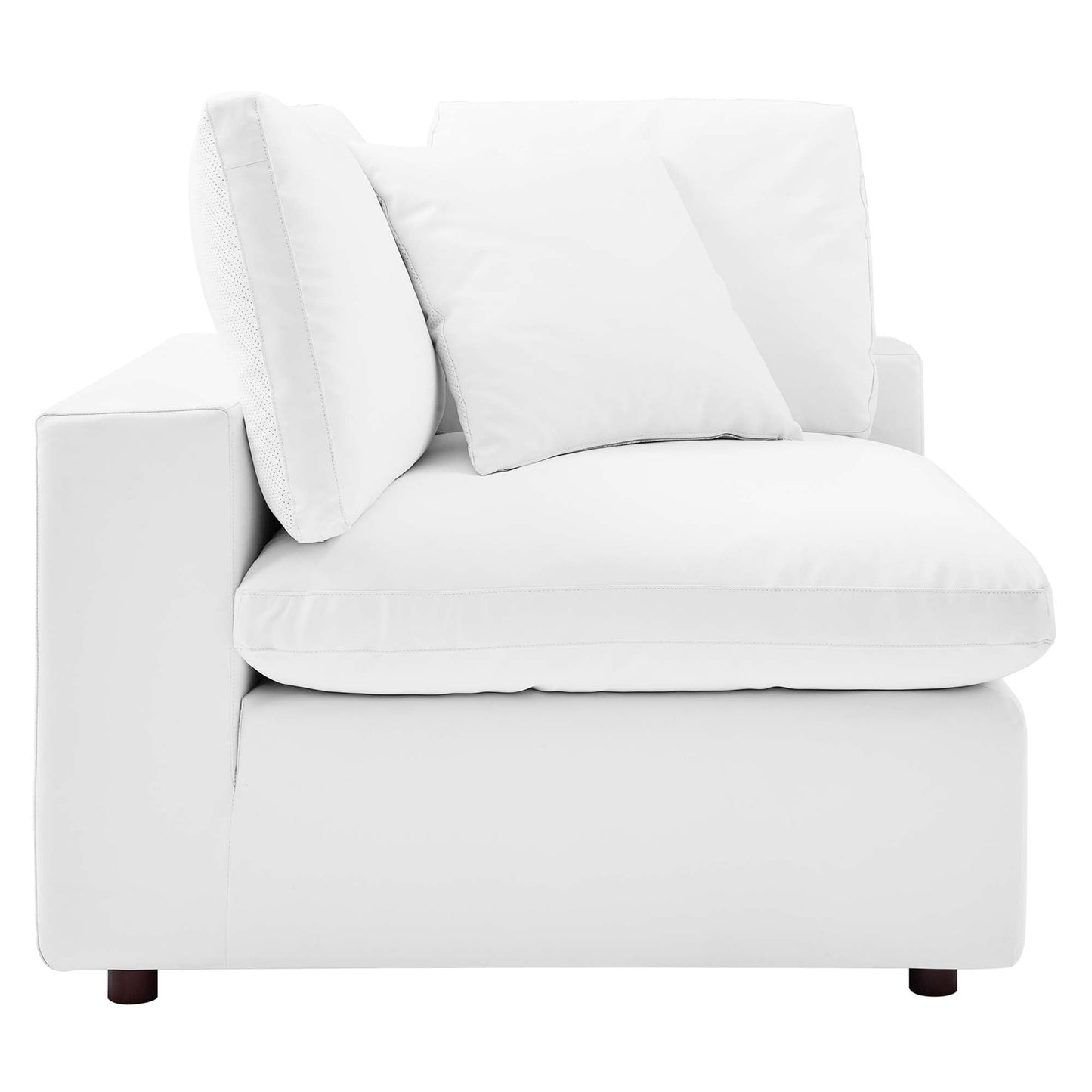 Modway Furniture Commix Down Filled Overstuffed Vegan Leather 5-Piece Sectional Sofa by Modway - EEI-4920-GRY