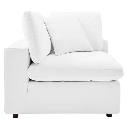 Modway Furniture Commix Down Filled Overstuffed Vegan Leather 5-Piece Sectional Sofa by Modway - EEI-4920-GRY