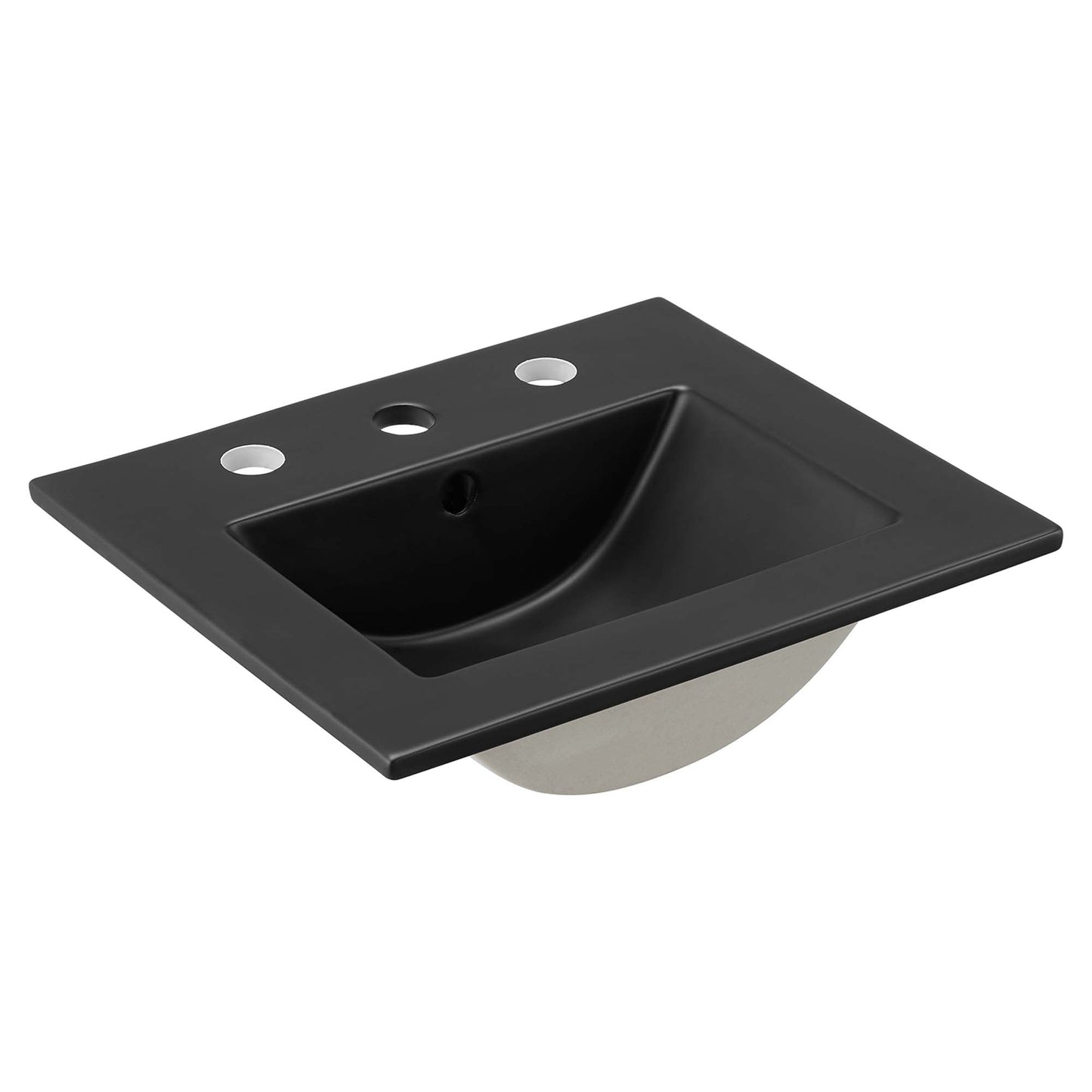 Modway furniture Steamforge Bathroom Vanity Basin Included - EEI-6413-WHI-BLK