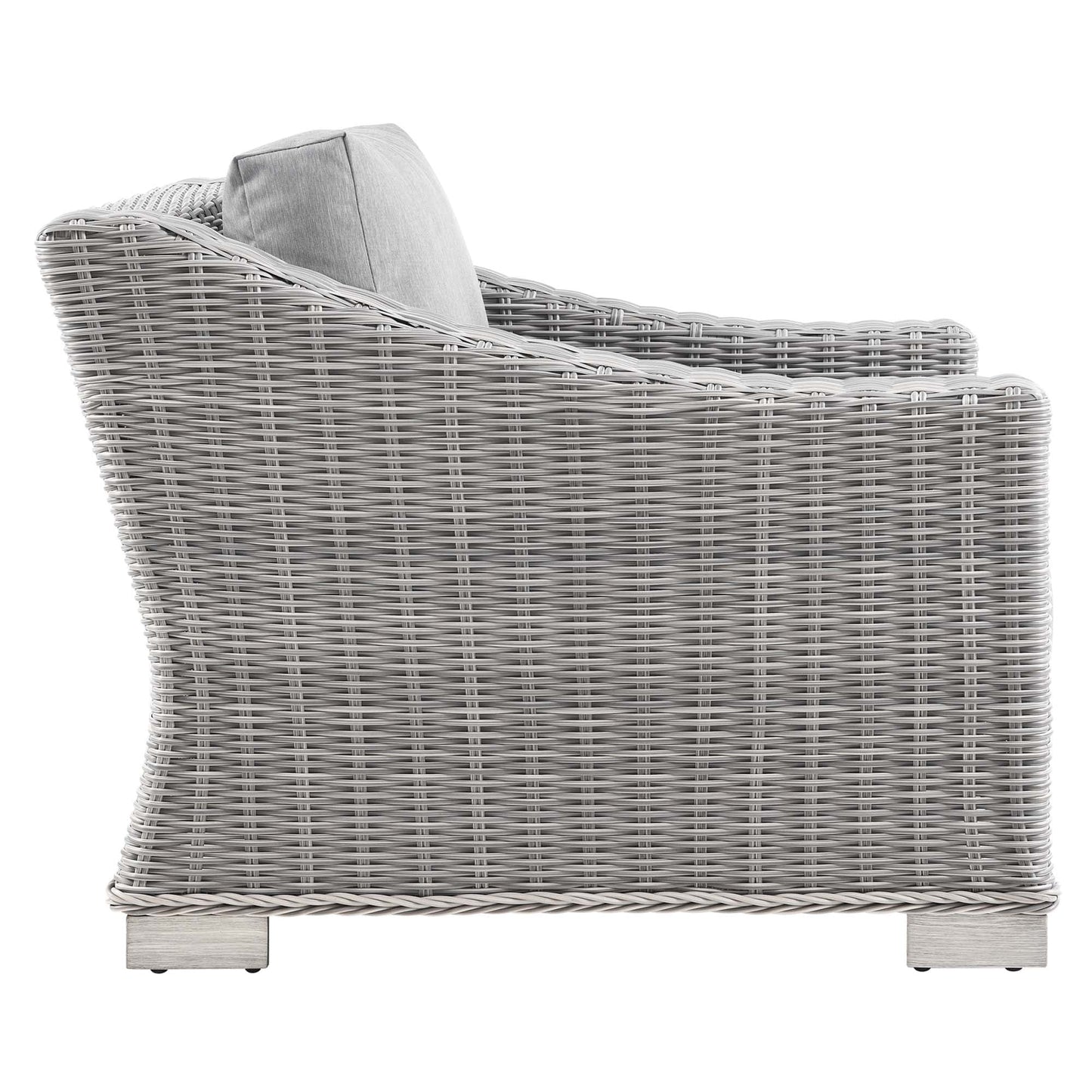 Modway Furniture Conway 4-Piece Outdoor Patio Wicker Rattan Furniture Set - EEI-5091-GRY