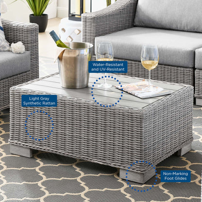 Modway Furniture Conway 4-Piece Outdoor Patio Wicker Rattan Furniture Set - EEI-5091-GRY