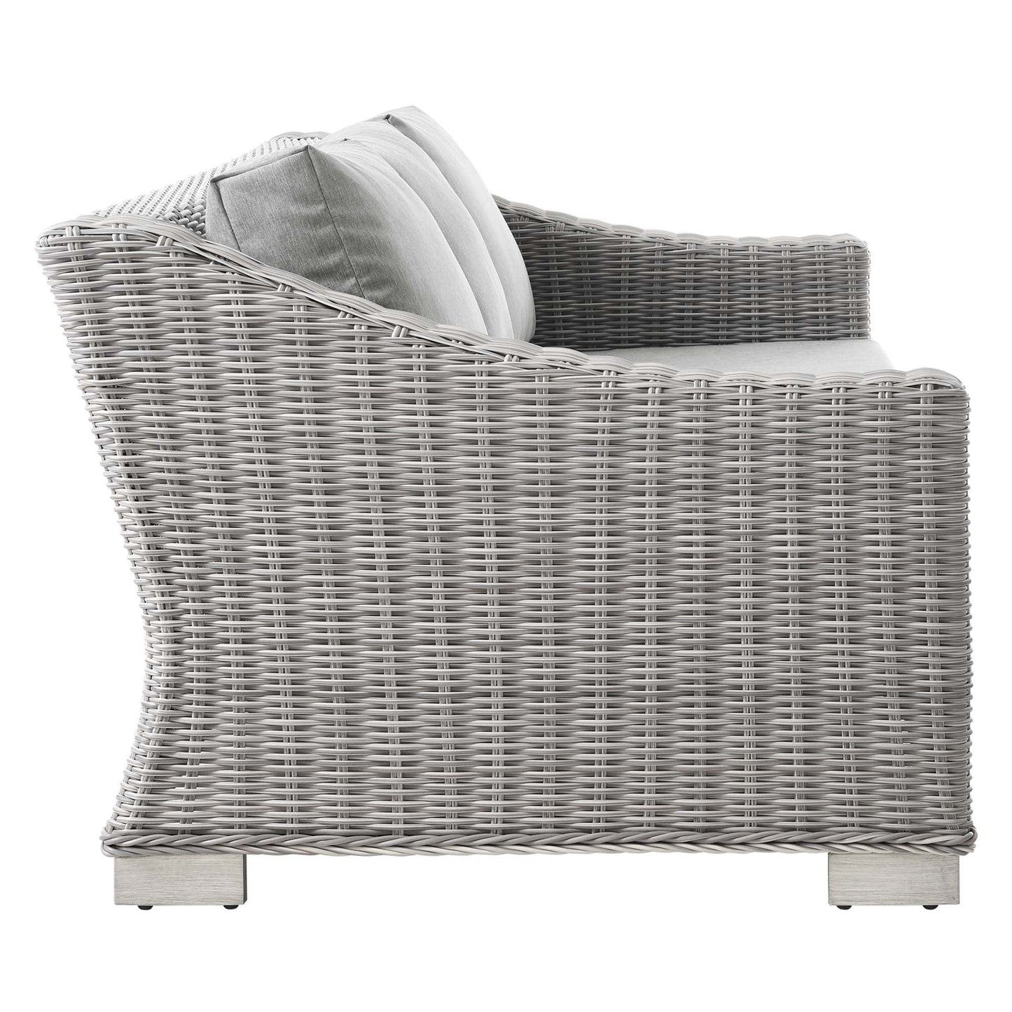 Modway Furniture Conway 4-Piece Outdoor Patio Wicker Rattan Furniture Set - EEI-5091-GRY
