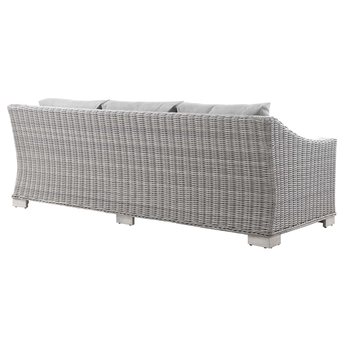 Modway Furniture Conway 4-Piece Outdoor Patio Wicker Rattan Furniture Set - EEI-5091-GRY