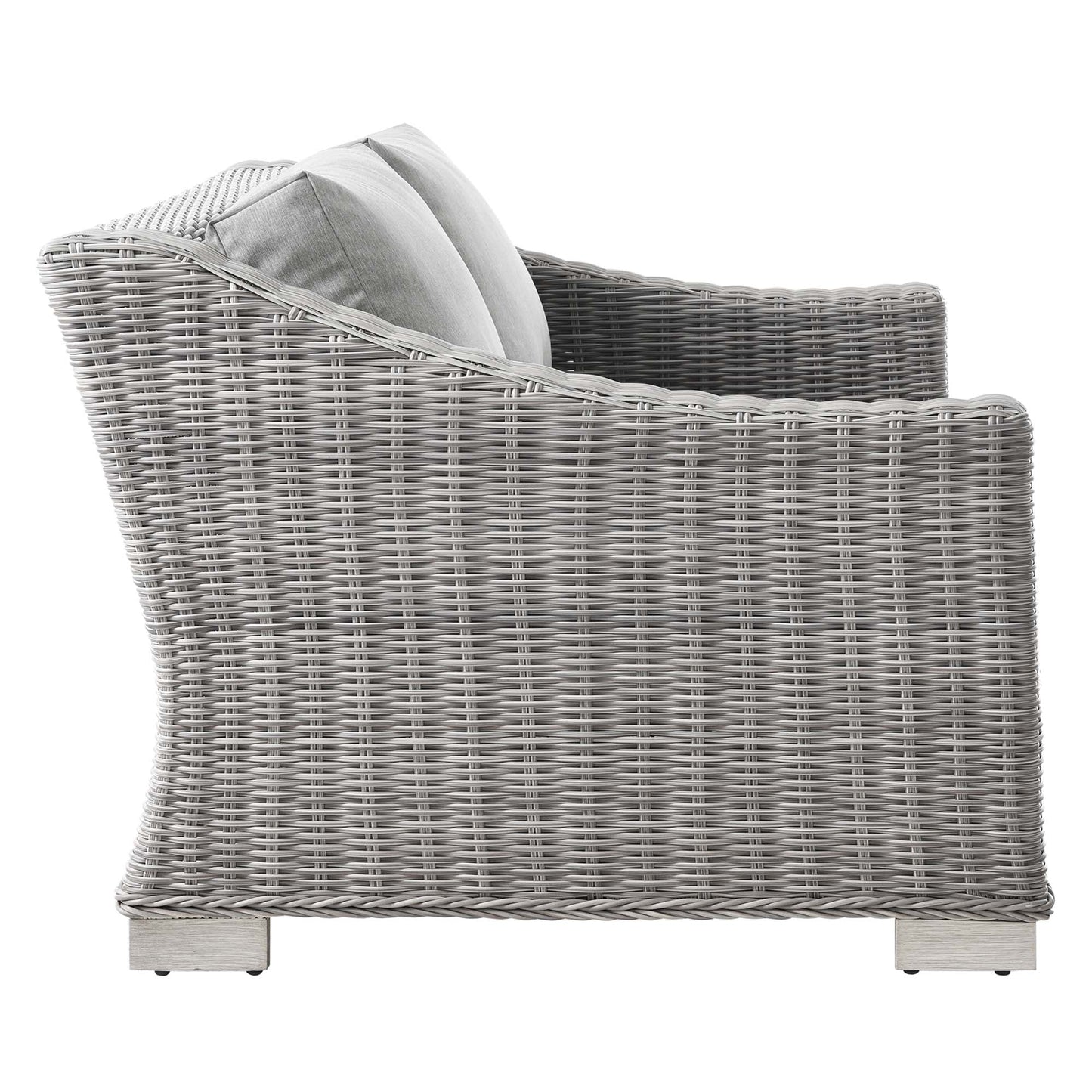 Modway Furniture Conway 4-Piece Outdoor Patio Wicker Rattan Furniture Set - EEI-5091-GRY