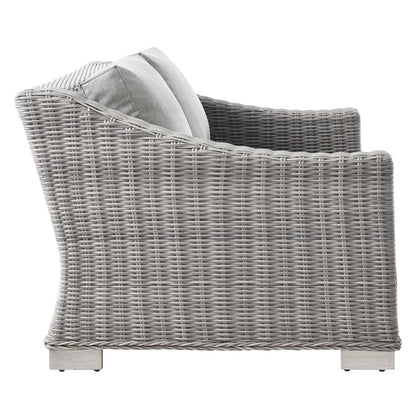 Modway Furniture Conway 4-Piece Outdoor Patio Wicker Rattan Furniture Set - EEI-5091-GRY