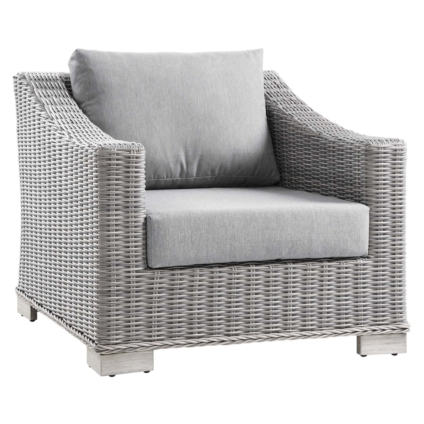 Modway Furniture Conway 4-Piece Outdoor Patio Wicker Rattan Furniture Set - EEI-5091-GRY