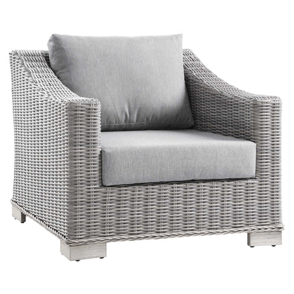 Modway Furniture Conway 4-Piece Outdoor Patio Wicker Rattan Furniture Set - EEI-5091-GRY