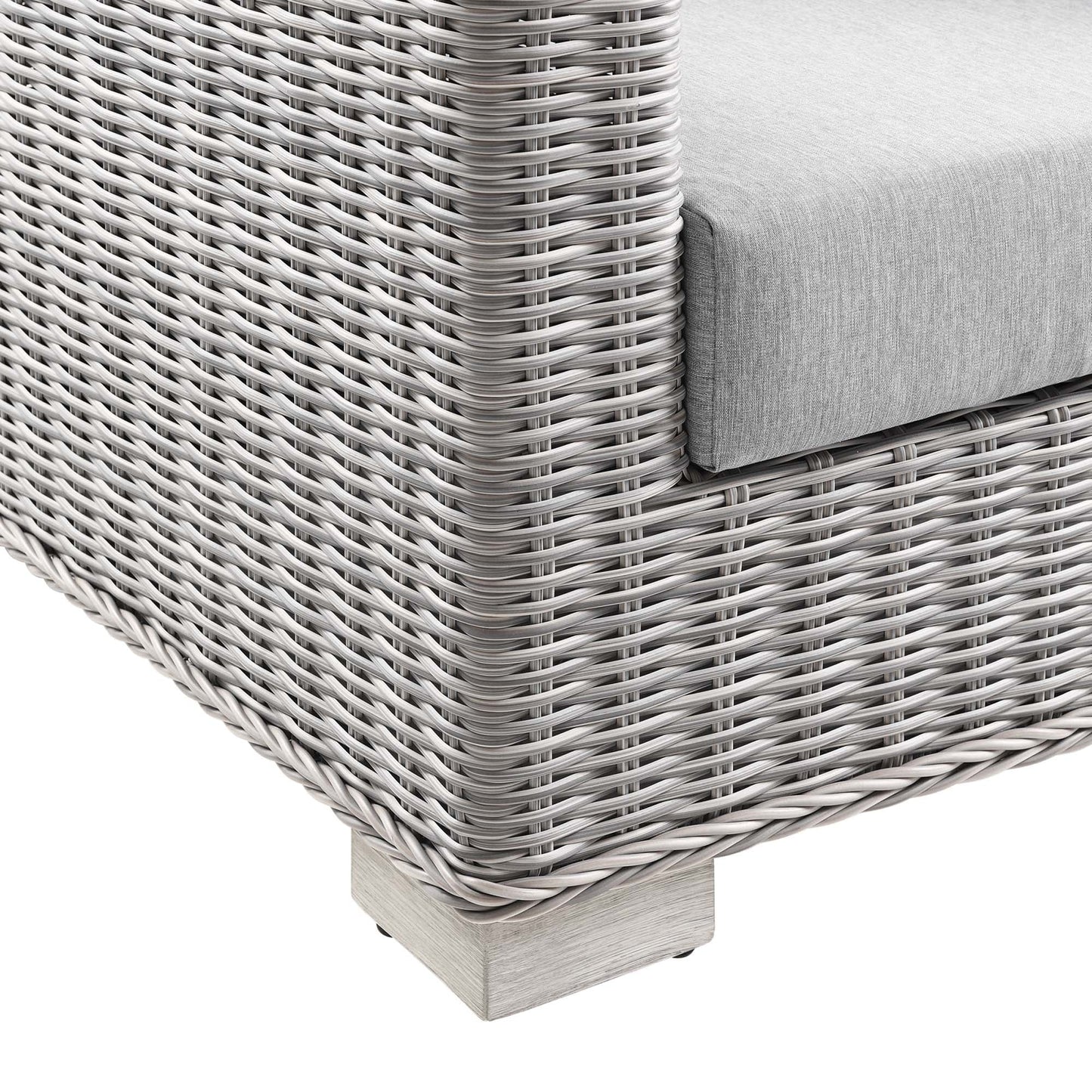 Modway Furniture Conway 4-Piece Outdoor Patio Wicker Rattan Furniture Set - EEI-5091-GRY