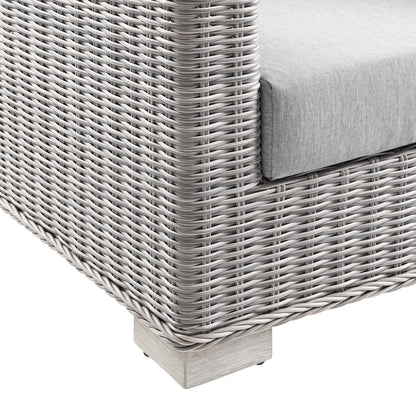 Modway Furniture Conway 4-Piece Outdoor Patio Wicker Rattan Furniture Set - EEI-5091-GRY
