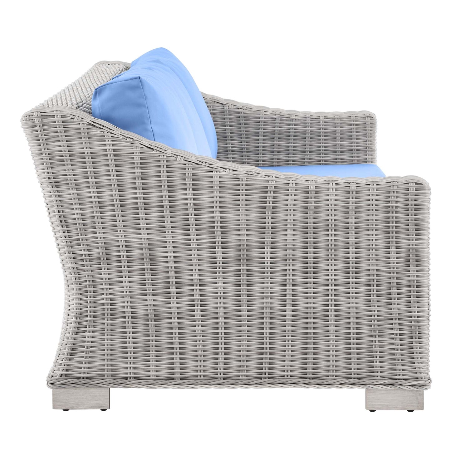 Modway Furniture Conway 4-Piece Outdoor Patio Wicker Rattan Furniture Set - EEI-5091-GRY