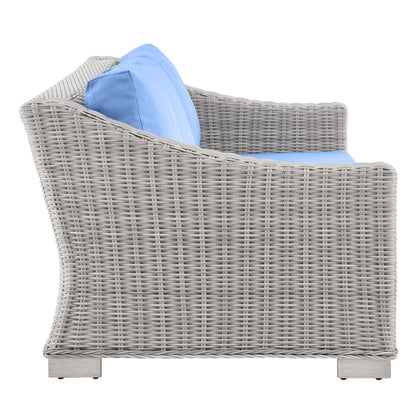 Modway Furniture Conway 4-Piece Outdoor Patio Wicker Rattan Furniture Set - EEI-5091-GRY