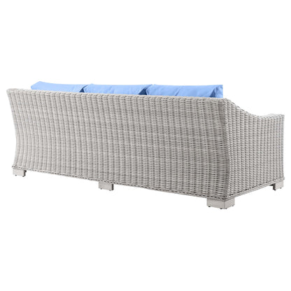 Modway Furniture Conway 4-Piece Outdoor Patio Wicker Rattan Furniture Set - EEI-5091-GRY