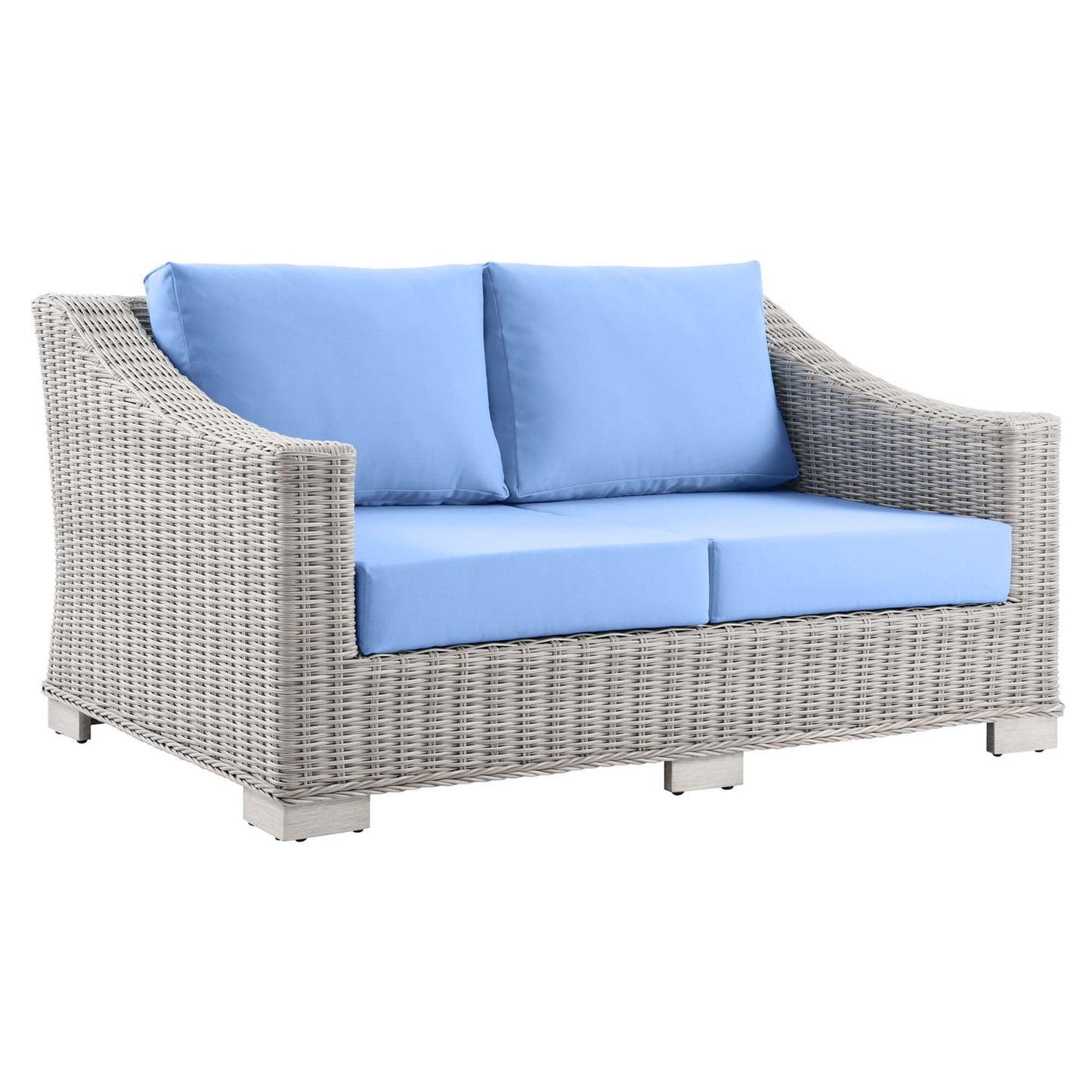 Modway Furniture Conway 4-Piece Outdoor Patio Wicker Rattan Furniture Set - EEI-5091-GRY