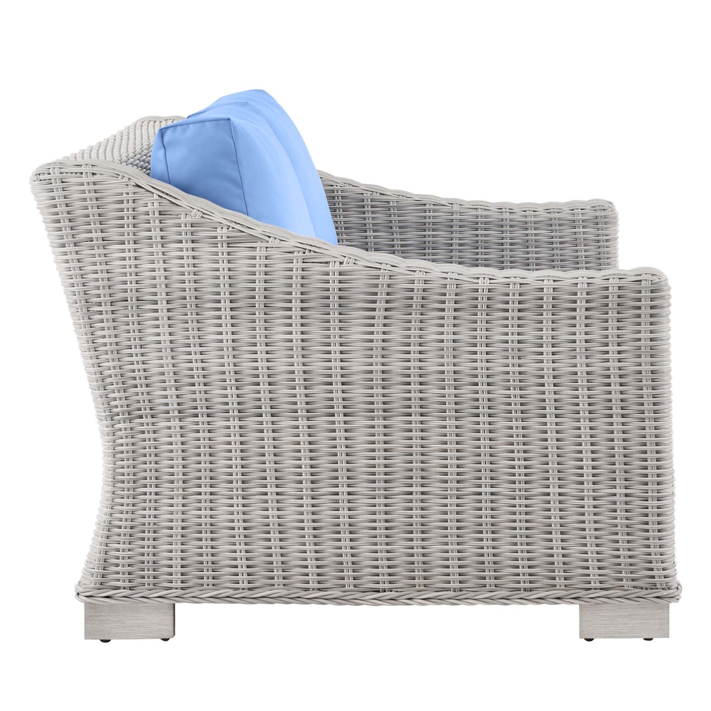 Modway Furniture Conway 4-Piece Outdoor Patio Wicker Rattan Furniture Set - EEI-5091-GRY