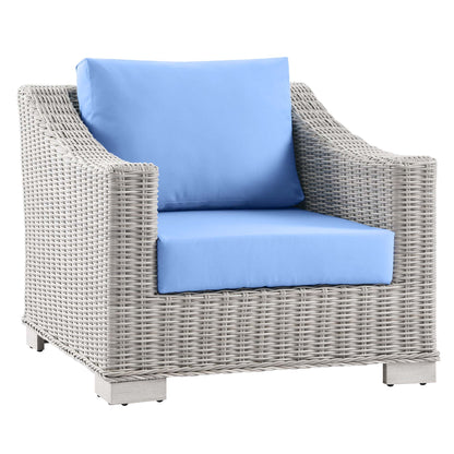 Modway Furniture Conway 4-Piece Outdoor Patio Wicker Rattan Furniture Set - EEI-5091-GRY