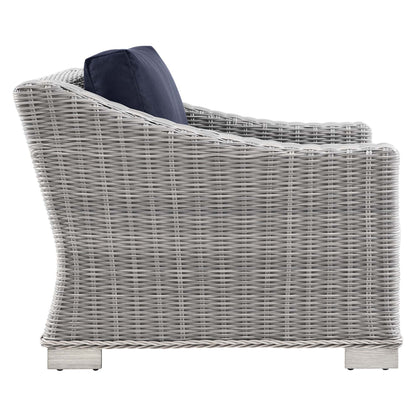 Modway Furniture Conway 4-Piece Outdoor Patio Wicker Rattan Furniture Set - EEI-5091-GRY