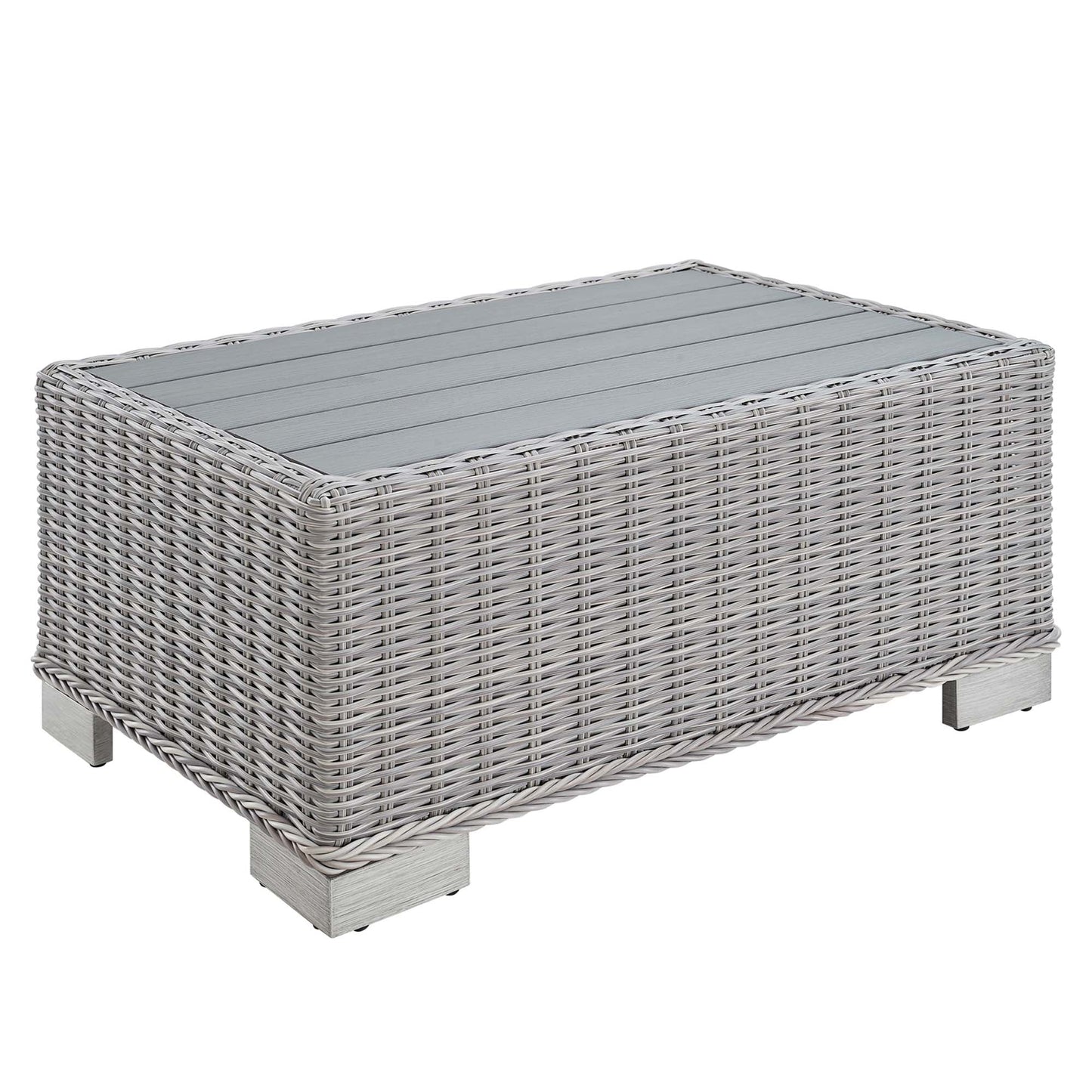 Modway Furniture Conway 4-Piece Outdoor Patio Wicker Rattan Furniture Set - EEI-5091-GRY