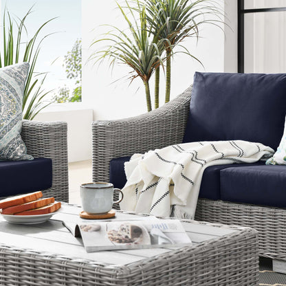 Modway Furniture Conway 4-Piece Outdoor Patio Wicker Rattan Furniture Set - EEI-5091-GRY
