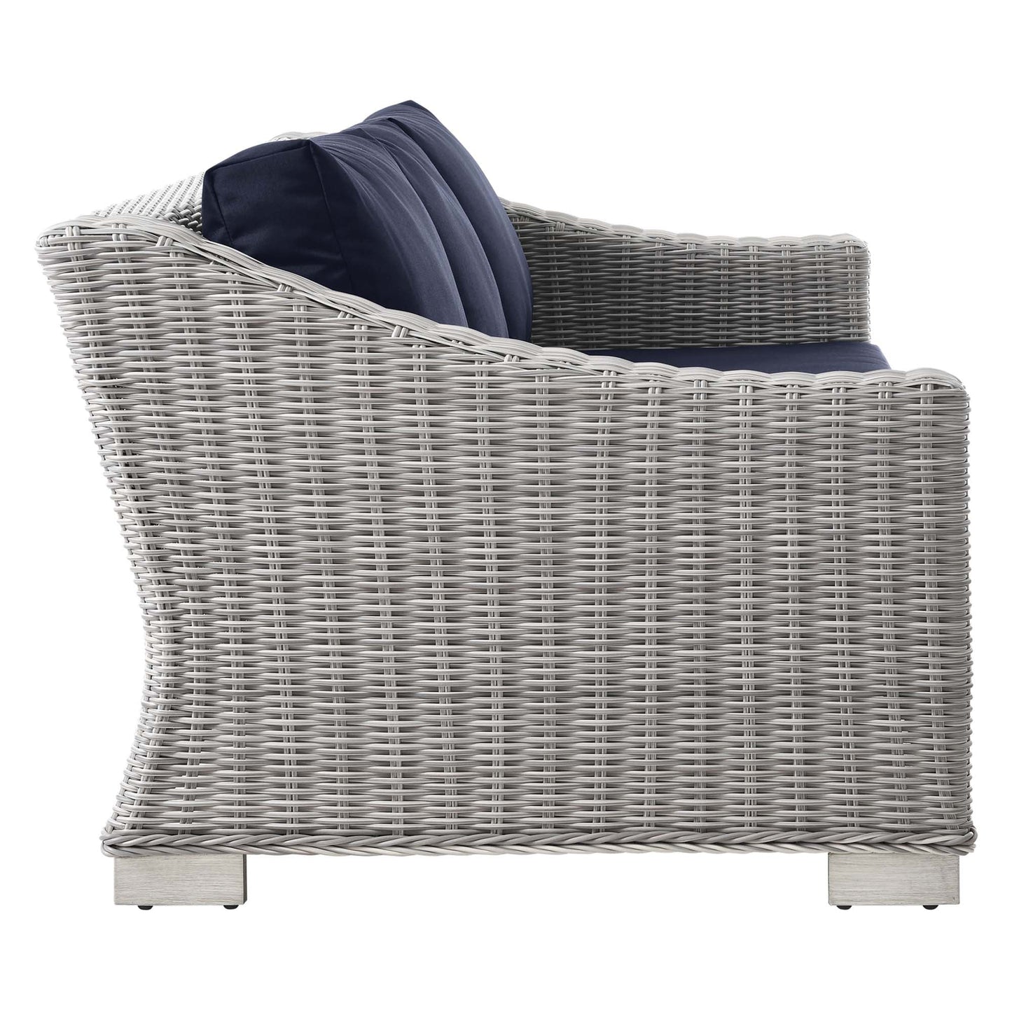 Modway Furniture Conway 4-Piece Outdoor Patio Wicker Rattan Furniture Set - EEI-5091-GRY