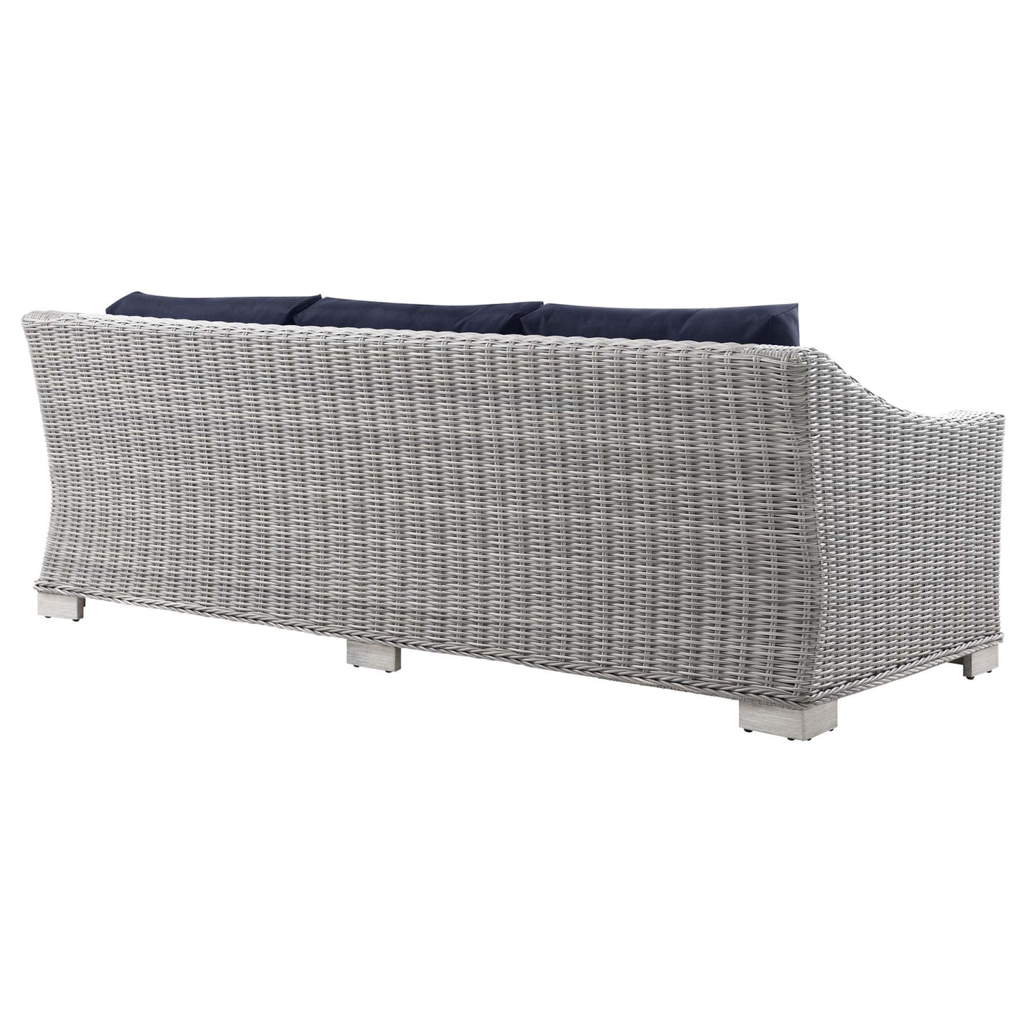 Modway Furniture Conway 4-Piece Outdoor Patio Wicker Rattan Furniture Set - EEI-5091-GRY
