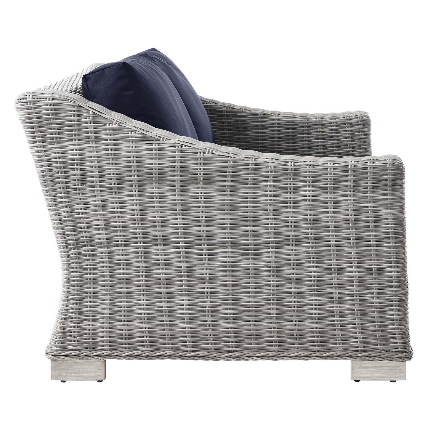 Modway Furniture Conway 4-Piece Outdoor Patio Wicker Rattan Furniture Set - EEI-5091-GRY