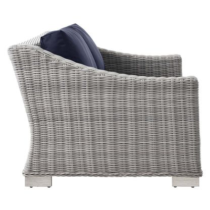 Modway Furniture Conway 4-Piece Outdoor Patio Wicker Rattan Furniture Set - EEI-5091-GRY