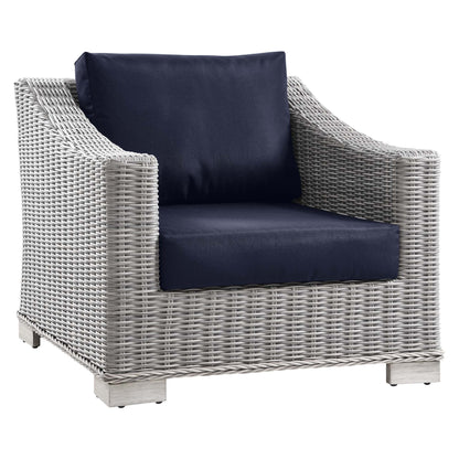 Modway Furniture Conway 4-Piece Outdoor Patio Wicker Rattan Furniture Set - EEI-5091-GRY