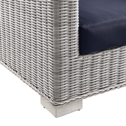 Modway Furniture Conway 4-Piece Outdoor Patio Wicker Rattan Furniture Set - EEI-5091-GRY