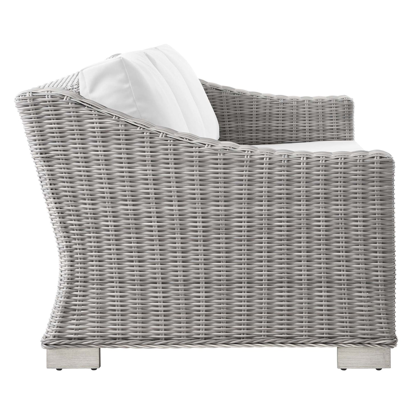 Modway Furniture Conway 4-Piece Outdoor Patio Wicker Rattan Furniture Set - EEI-5091-GRY