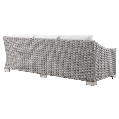 Modway Furniture Conway 4-Piece Outdoor Patio Wicker Rattan Furniture Set - EEI-5091-GRY