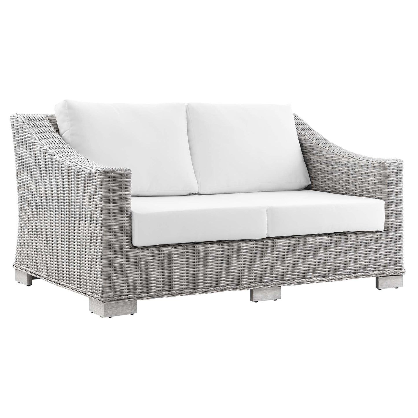 Modway Furniture Conway 4-Piece Outdoor Patio Wicker Rattan Furniture Set - EEI-5091-GRY